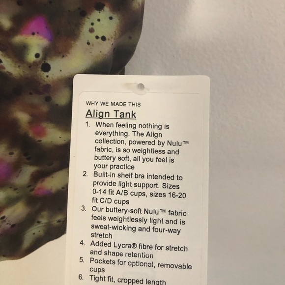 NWT lululemon Align Tank Top - Picture 5 of 7